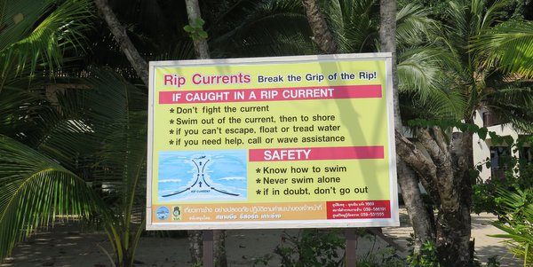 riptides danger for activities in the rainy season