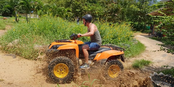 customer in action quad bike ATV winner koh chang