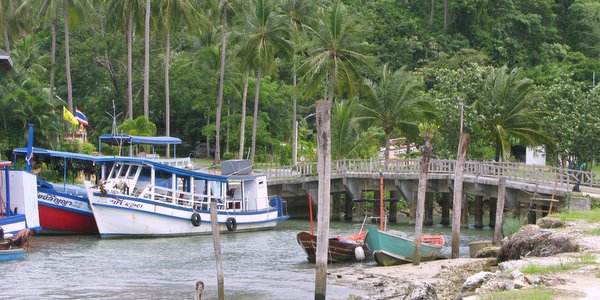 fishing village area boats