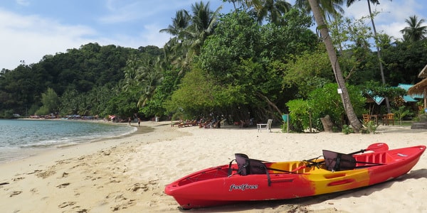 Looking down Bang Bao Beach