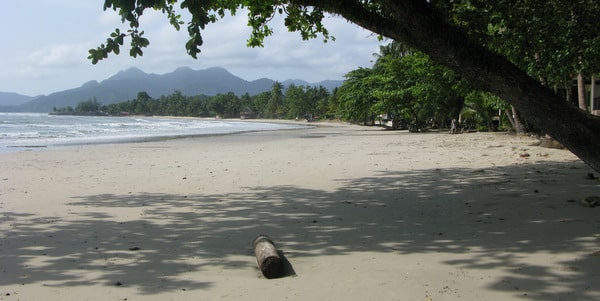 View from the southern end looking down Kai Bae Beach Koh Chang