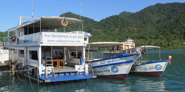 fishing boats sea hunter bang bao koh chang