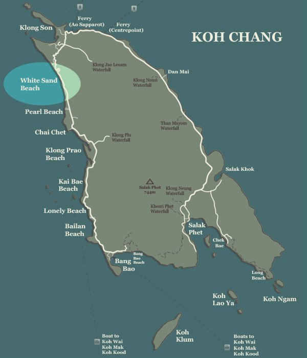White Sand Beach Koh Chang Map