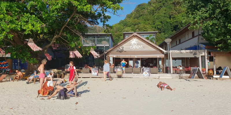 beach exterior 15 palms white sand beach restaurants koh chang
