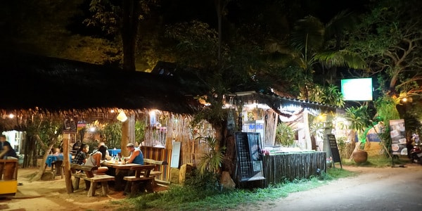 front food garden night restaurant koh mak