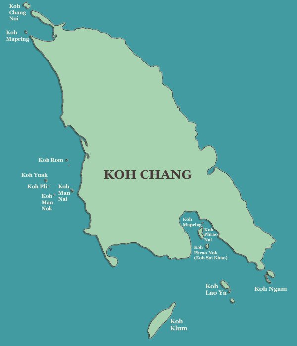 islands near koh chang map