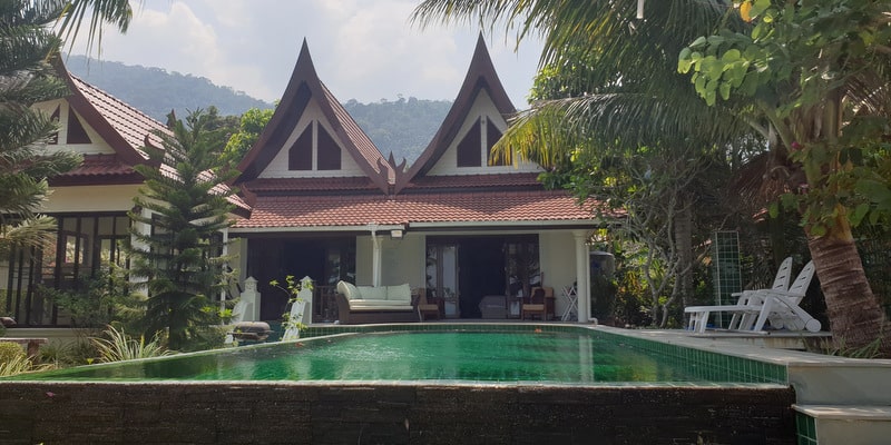 from the beach back at east coast villa koh chang